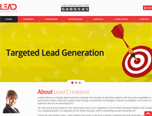Tablet Screenshot of leadcreations.com